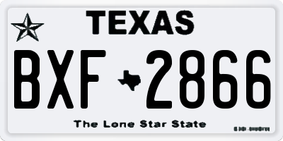 TX license plate BXF2866