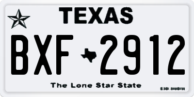 TX license plate BXF2912