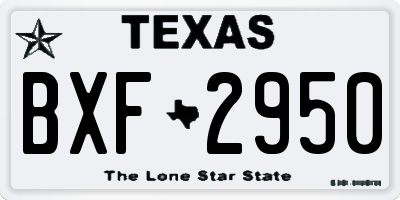 TX license plate BXF2950