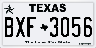 TX license plate BXF3056