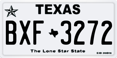 TX license plate BXF3272
