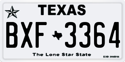 TX license plate BXF3364