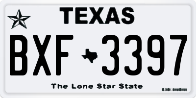 TX license plate BXF3397