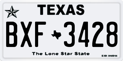 TX license plate BXF3428