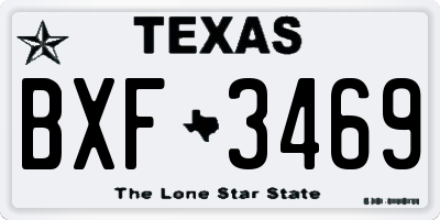 TX license plate BXF3469