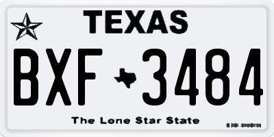 TX license plate BXF3484