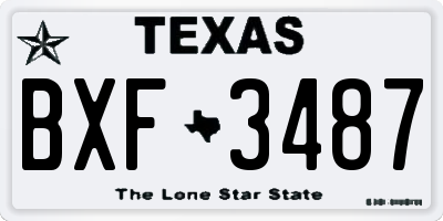 TX license plate BXF3487