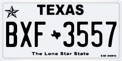 TX license plate BXF3557