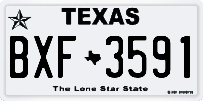 TX license plate BXF3591