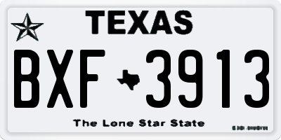 TX license plate BXF3913