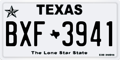 TX license plate BXF3941