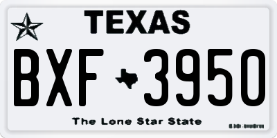 TX license plate BXF3950