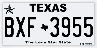 TX license plate BXF3955