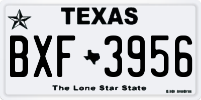 TX license plate BXF3956