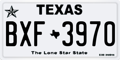 TX license plate BXF3970