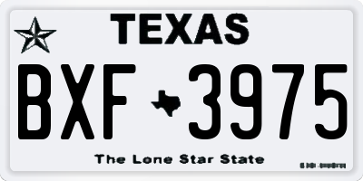 TX license plate BXF3975