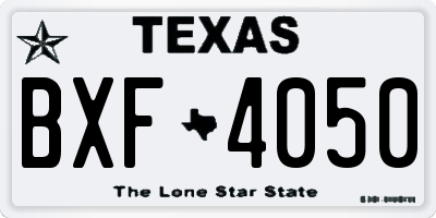 TX license plate BXF4050