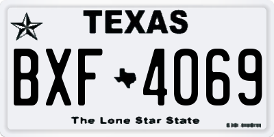TX license plate BXF4069