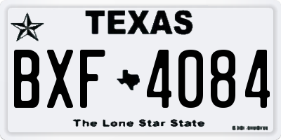 TX license plate BXF4084