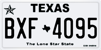 TX license plate BXF4095