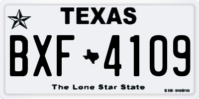 TX license plate BXF4109