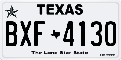 TX license plate BXF4130