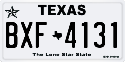 TX license plate BXF4131