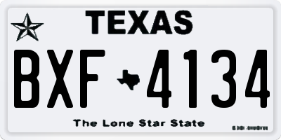 TX license plate BXF4134
