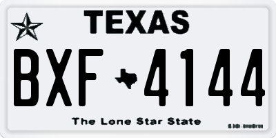 TX license plate BXF4144