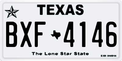 TX license plate BXF4146