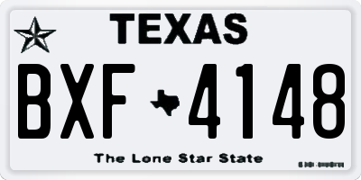 TX license plate BXF4148