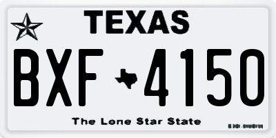 TX license plate BXF4150