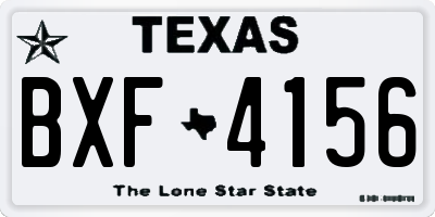 TX license plate BXF4156