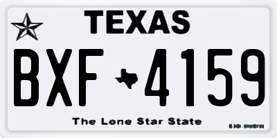 TX license plate BXF4159