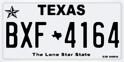 TX license plate BXF4164