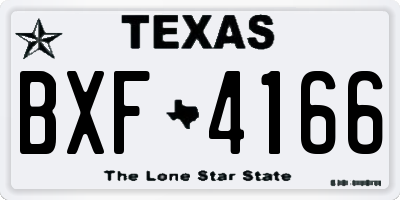 TX license plate BXF4166
