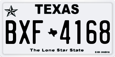 TX license plate BXF4168