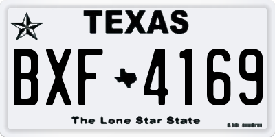 TX license plate BXF4169