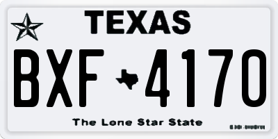 TX license plate BXF4170