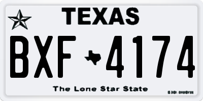 TX license plate BXF4174