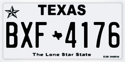 TX license plate BXF4176