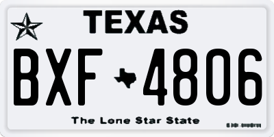 TX license plate BXF4806