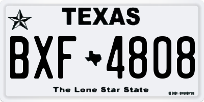 TX license plate BXF4808