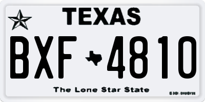 TX license plate BXF4810