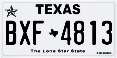 TX license plate BXF4813