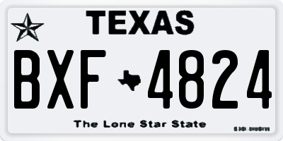 TX license plate BXF4824