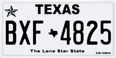 TX license plate BXF4825