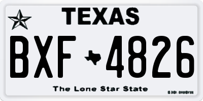 TX license plate BXF4826