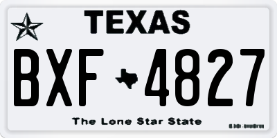 TX license plate BXF4827
