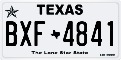 TX license plate BXF4841